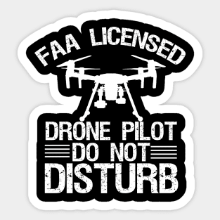 Certified Drone Pilot FAA Do Not Disturb Sticker